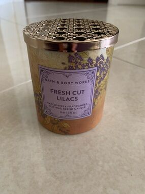 Bath & Body Works Fresh Cut Lilacs Candle - Purple & Gold
